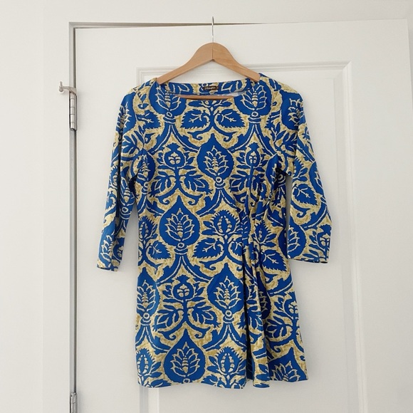 J. McLaughlin Catalina Cloth Side Pleat Ruching Tunic Top - Picture 1 of 7
